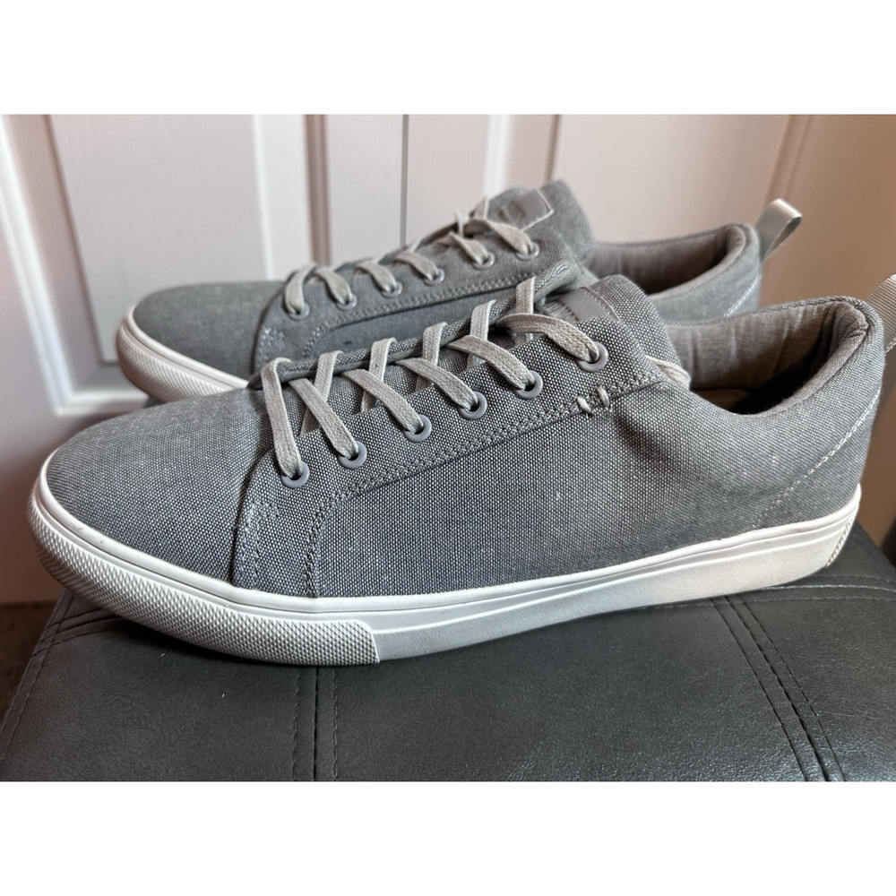 Steve Madden Shoes Men's 11 US Gray Casual Slip On Sneakers Canvas Fabric Work - Picture 5 of 10